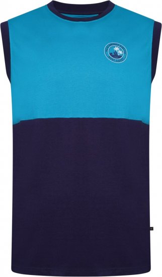 Kam Jeans 5764 Palm Springs Vest Sleeveless T-Shirt Navy Academy - Magliette - Magliette Uomo Taglie Forti