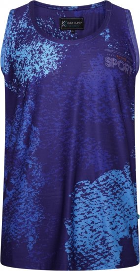 Kam Jeans AP009 Active Performance Printed Mesh Sleeveless T-Shirt Electric Blue - Magliette - Magliette Uomo Taglie Forti