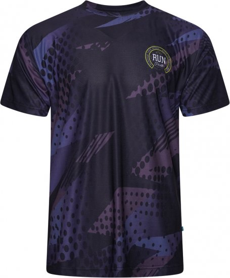 Kam Jeans AP010 Active Performance Printed Mesh T-Shirt Black - Magliette - Magliette Uomo Taglie Forti
