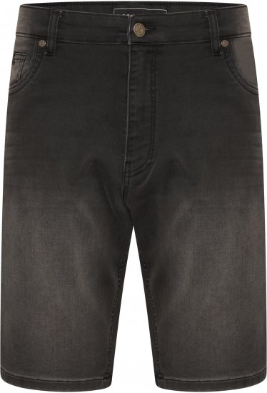 Kam Jeans NUNEZ2 Knitted Denim Stretch Shorts Charcoal - Shorts - Pantaloncini Uomo Taglie Forti