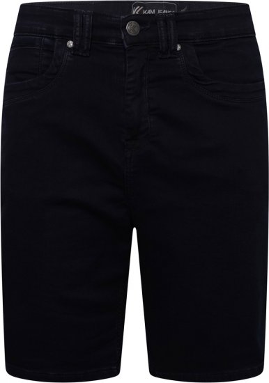 Kam Jeans Pepe Knitted Denim Shorts Blue-Black - Shorts - Pantaloncini Uomo Taglie Forti
