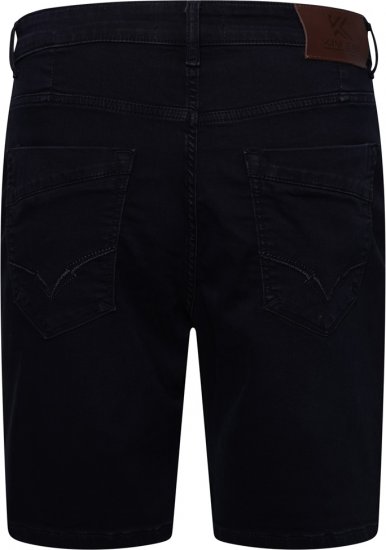 Kam Jeans Pepe Knitted Denim Shorts Blue-Black - Shorts - Pantaloncini Uomo Taglie Forti