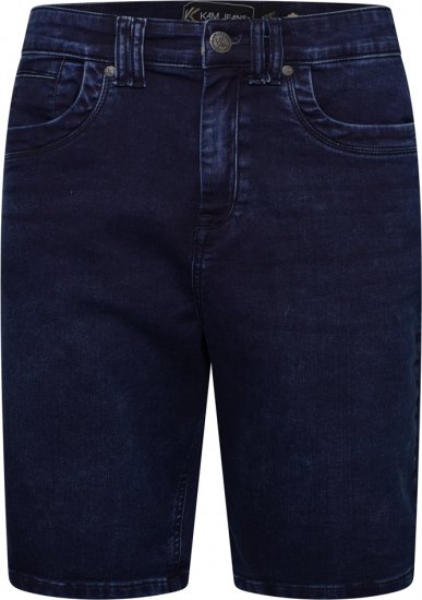 Kam Jeans Pepe Knitted Denim Shorts Mid Wash Blue - Shorts - Pantaloncini Uomo Taglie Forti