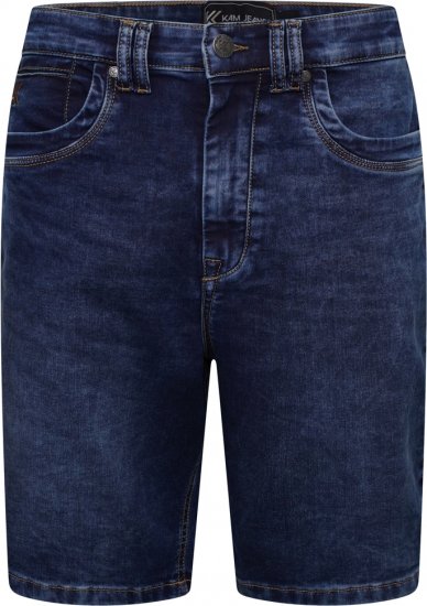 Kam Jeans Pepe Knitted Denim Shorts Random Mid Wash Blue - Shorts - Pantaloncini Uomo Taglie Forti