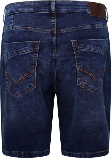 Kam Jeans Pepe Knitted Denim Shorts Random Mid Wash Blue - Shorts - Pantaloncini Uomo Taglie Forti