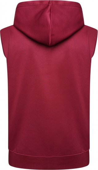 Kam Jeans TS006 Retro Pannelled Tracky Set (Shorts/Sleeveless Hoodie) Red - Tute da ginnastica - 