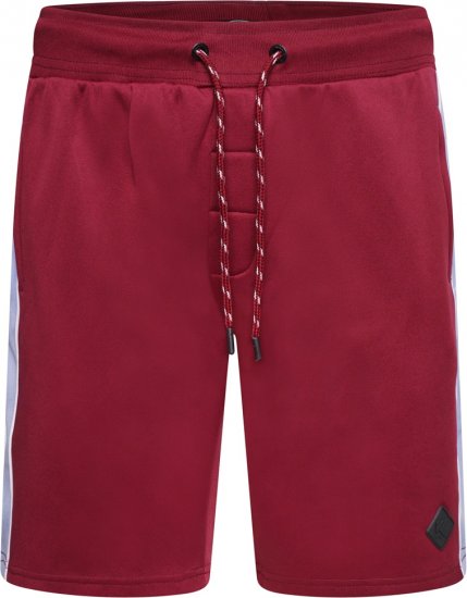 Kam Jeans TS006 Retro Pannelled Tracky Set (Shorts/Sleeveless Hoodie) Red - Tute da ginnastica - 