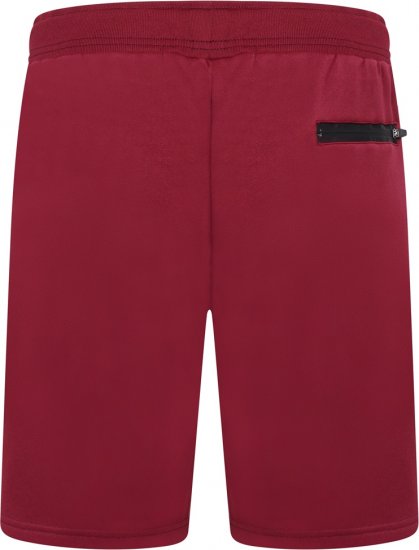 Kam Jeans TS006 Retro Pannelled Tracky Set (Shorts/Sleeveless Hoodie) Red - Tute da ginnastica - 