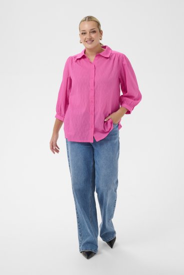 Kaffe Curve Gabby Camicia con maniche accorciate Rosa - Camicie - 