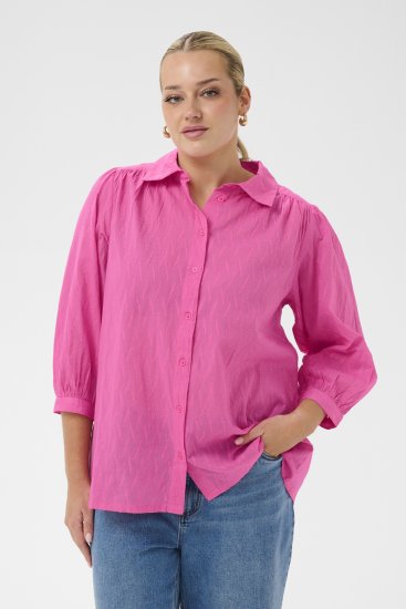 Kaffe Curve Gabby Camicia con maniche accorciate Rosa - Camicie - 