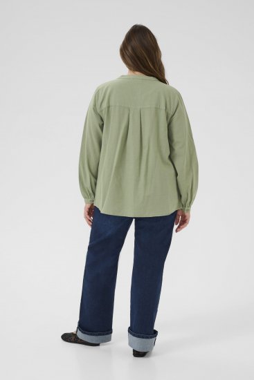 Kaffe Curve Nana Camicia a maniche lunghe Verde - Camicie e tuniche - 