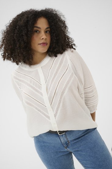Kaffe Curve Liwa Shirt Chalk - Camicie - 