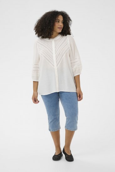 Kaffe Curve Liwa Shirt Chalk - Camicie - 