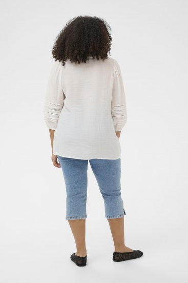 Kaffe Curve Liwa Shirt Chalk - Camicie - 