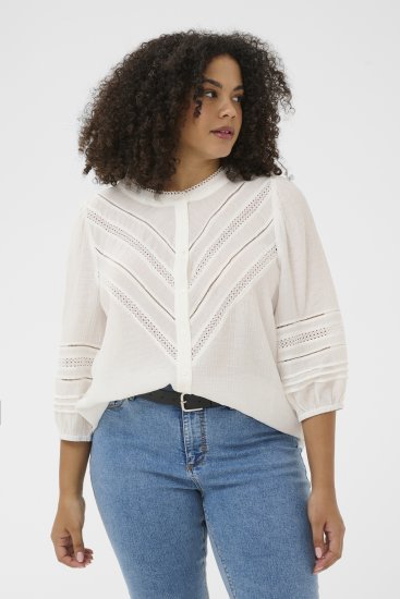 Kaffe Curve Liwa Shirt Chalk - Camicie - 