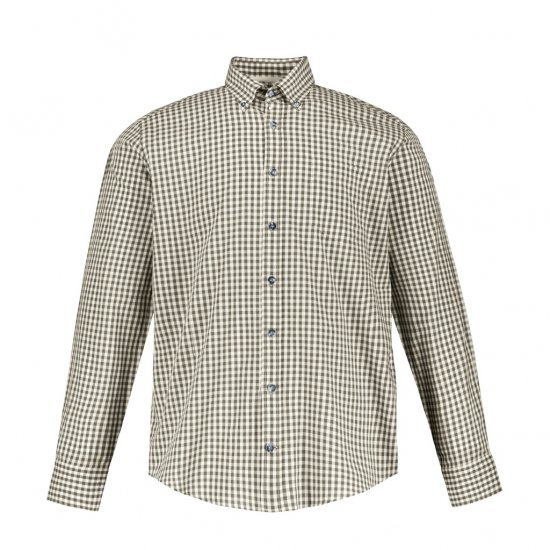 JP1880 Shirt Checked Traditional Long Sleeve Olive Green - Abbigliamento da festa - Abbigliamento da festa – Per festeggiare con stile e comodità