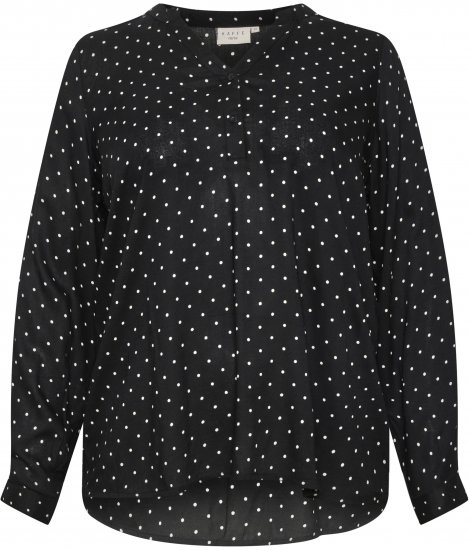 Kaffe Curve Joy Blusa Nero/Bianco A Pois - Camicie e tuniche - 