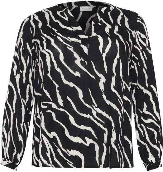 Kaffe Curve Mirta Tilly Blusa Nero/Antique Stampa Zebra - Camicie e tuniche - 