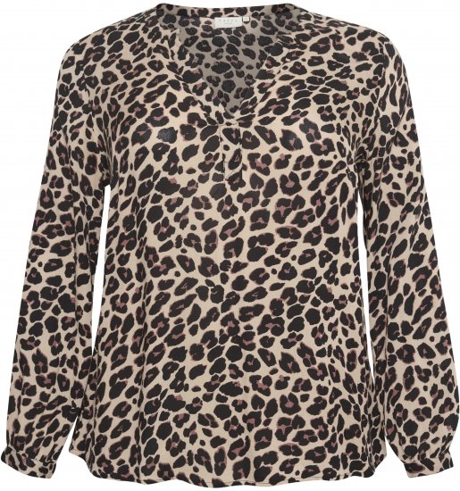 Kaffe Curve Mirta Tilly Blusa Stampa Leopardo - Camicie e tuniche - 