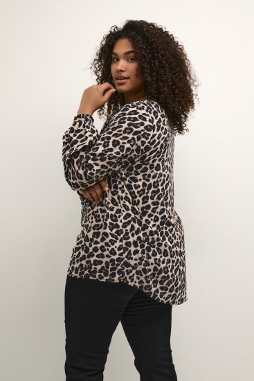 Kaffe Curve Mirta Tilly Blusa Stampa Leopardo - Camicie e tuniche - 