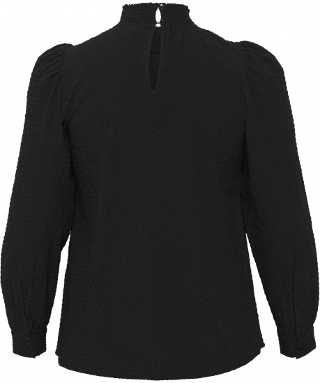 Kaffe Curve Ditta Smock Blusa Nero Profondo - Camicie e tuniche - 