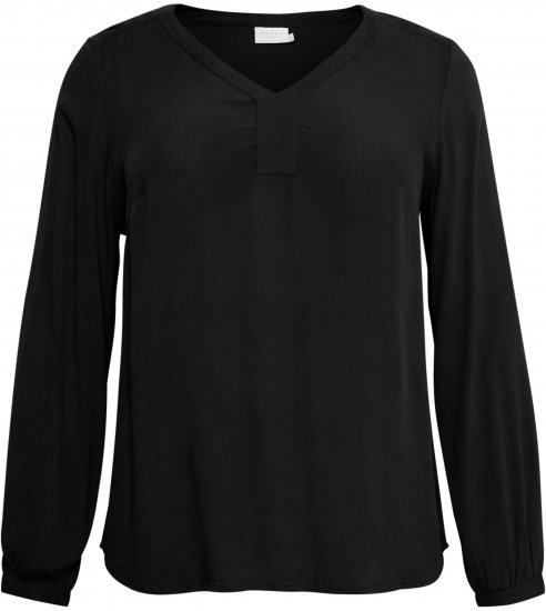 Kaffe Curve Ami Manica lunga Blusa Nero profondo - T-shirt - 