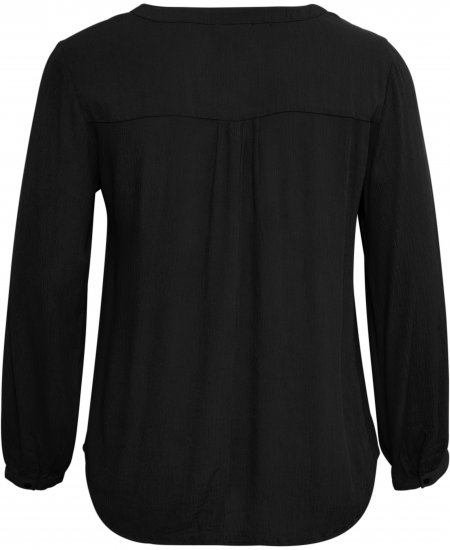 Kaffe Curve Ami Manica lunga Blusa Nero profondo - T-shirt - 