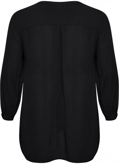 Kaffe Curve Ami Manica lunga Tunica Nero profondo - T-shirt - 