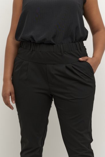 Kaffe Curve Jia Pantaloni Nero profondo - Jeans & Pantaloni Donna Taglie Comode – Plus Size - 