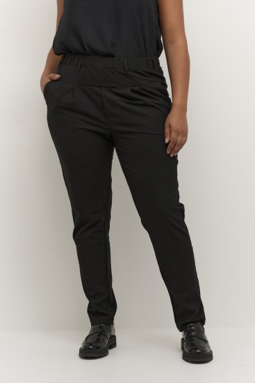 Kaffe Curve Jia Pantaloni Nero profondo - Jeans & Pantaloni Donna Taglie Comode – Plus Size - 
