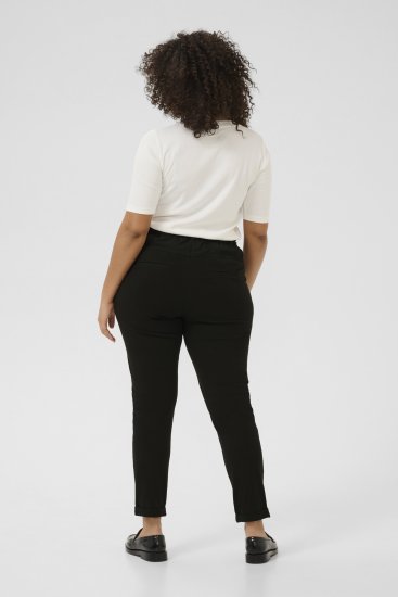 Kaffe Curve Jia Pantaloni con cintura Nero profondo - Jeans & Pantaloni Donna Taglie Comode – Plus Size - 