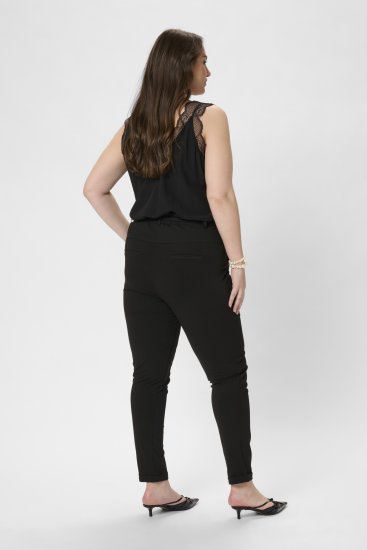 Kaffe Curve Jia Pantaloni con cintura Nero profondo - Jeans & Pantaloni Donna Taglie Comode – Plus Size - 