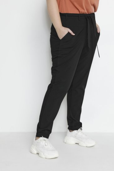 Kaffe Curve Jia Pantaloni con cintura Nero profondo - Jeans & Pantaloni Donna Taglie Comode – Plus Size - 