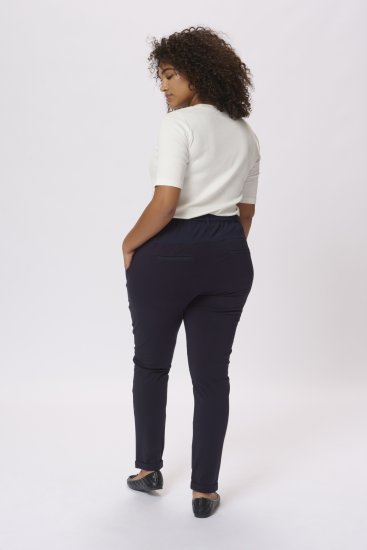 Kaffe Curve Jia Pantaloni con cintura Blu navy notte - Jeans & Pantaloni Donna Taglie Comode – Plus Size - 