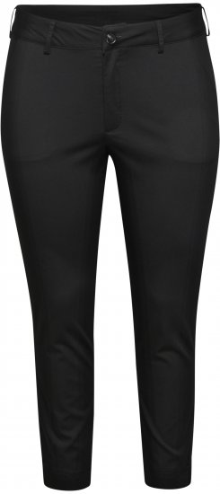 Kaffe Curve Leana Pantaloni Chino 7/8 Nero Profondo - Jeans & Pantaloni Donna Taglie Comode – Plus Size - 