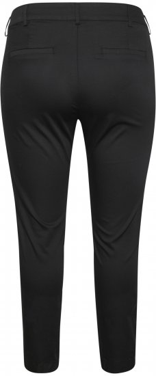 Kaffe Curve Leana Pantaloni Chino 7/8 Nero Profondo - Jeans & Pantaloni Donna Taglie Comode – Plus Size - 