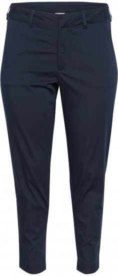 Kaffe Curve Leana Pantaloni Chino 7/8 Blu Marino Mezzanotte - Jeans & Pantaloni Donna Taglie Comode – Plus Size - 