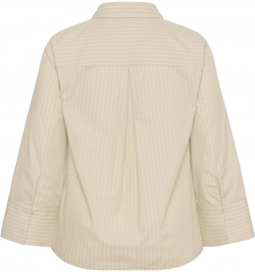 Kaffe Curve Josa Shirt Feather Grey Stripe - Camicie - 