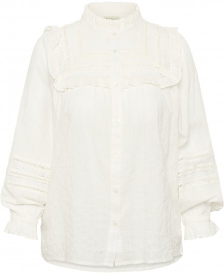 Kaffe Curve Jessa Shirt Long Sleeve White - Camicie - 