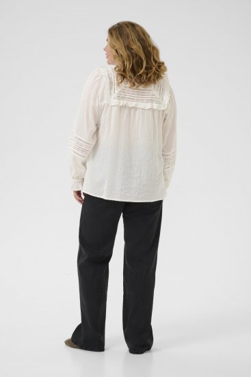 Kaffe Curve Jessa Shirt Long Sleeve White - Camicie - 