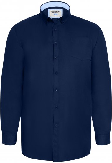 D555 Richard Camicia Oxford A Maniche Lunghe TALL Blu Navy - TALL camicie - 