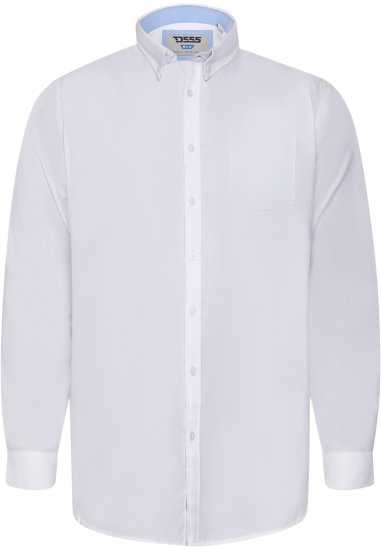 D555 Richard Camicia Oxford A Maniche Lunghe TALL Bianca - TALL camicie - 
