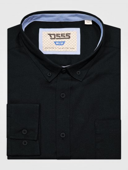 D555 Richard Camicia Oxford A Maniche Lunghe TALL Nera - TALL camicie - 