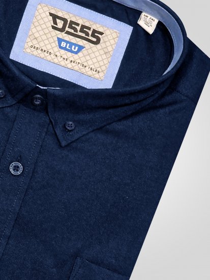 D555 Richard Camicia Oxford A Maniche Lunghe TALL Blu Navy - TALL camicie - 