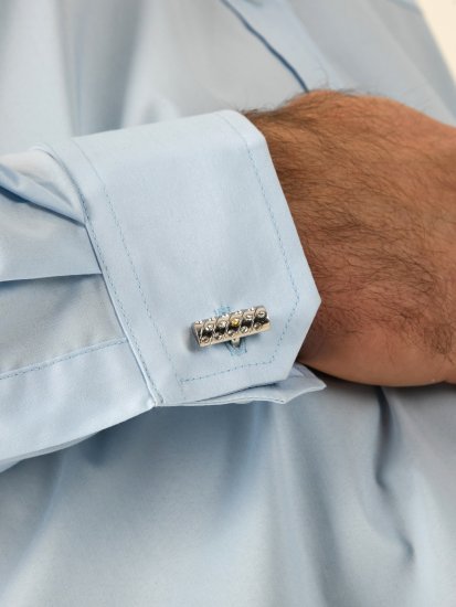 D555 Oliver Camicia Elasticizzata A Maniche Lunghe Antimacchia No Stiro Azzurro Cielo - Camicie - Camicie Taglie Forti Uomo