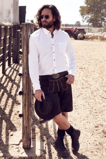 JP1880 Shirt Modern Fit Traditional Stag Horn White - Camicie - Camicie Taglie Forti Uomo