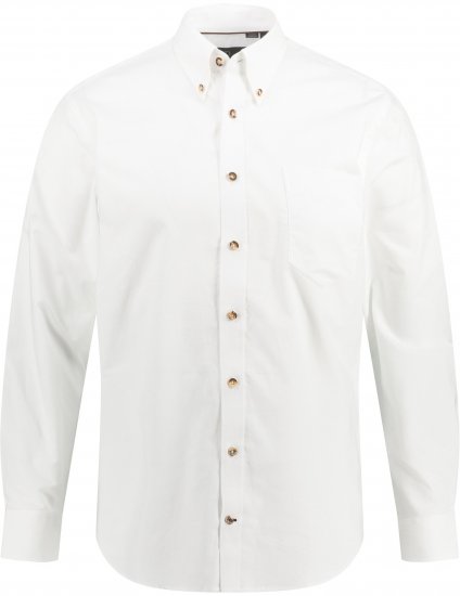 JP1880 Shirt Modern Fit Traditional Stag Horn White - Camicie - Camicie Taglie Forti Uomo