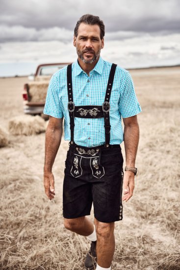 JP1880 Shirt Traditional Short Sleeve Turquoise - Camicie - Camicie Taglie Forti Uomo