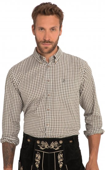 JP1880 Shirt Checked Traditional Long Sleeve Olive Green - Abbigliamento da festa - Abbigliamento da festa – Per festeggiare con stile e comodità