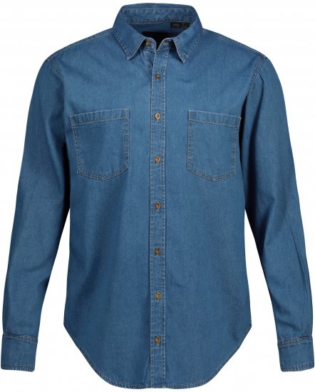 JP1880 Shirt Denim Long Sleeve Blue TALL - ABBIGLIAMENTO UOMO MT-6XLT - Taglie Tall Uomo